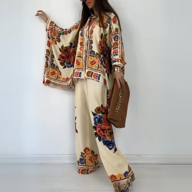 Ethnic Fashion For Ladies - Etnische Vintage Mode Losse Bedrukte Shirts