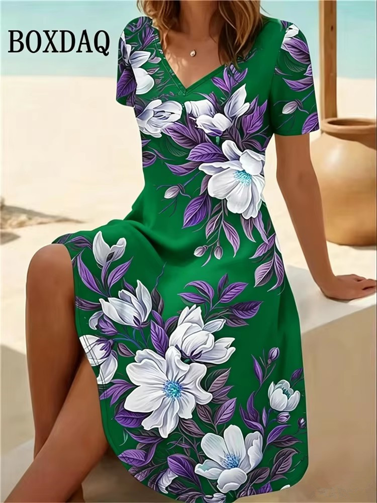 Ethnic Fashion Dress - 6XL Plus Size Vrouwen Jurken Zomer