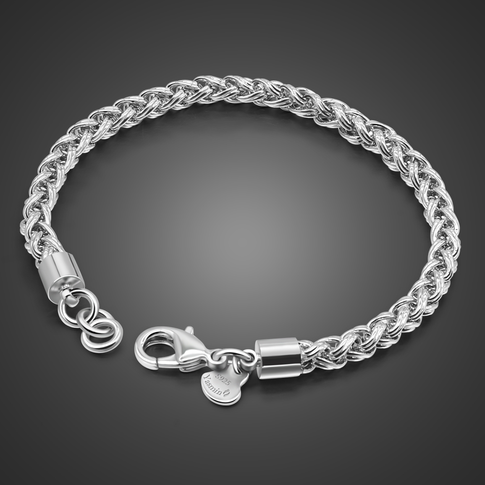 Ethnic Wear In Fashion - Heren massief 925 sterling zilveren armband