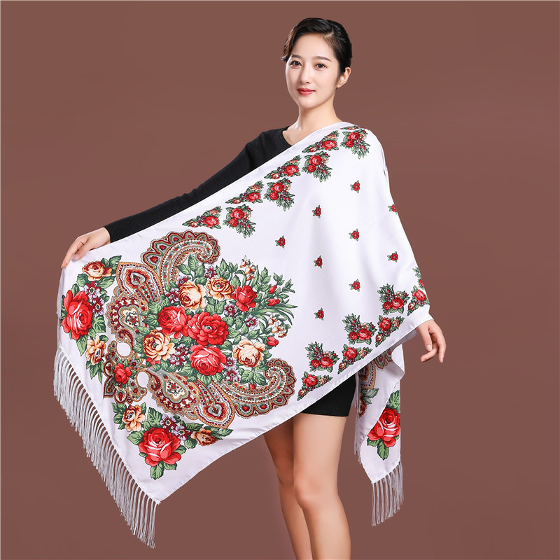 Ethnic Fashion For Ladies - Russische Stijl Luxe Bloemen Gedrukt Vrouwen