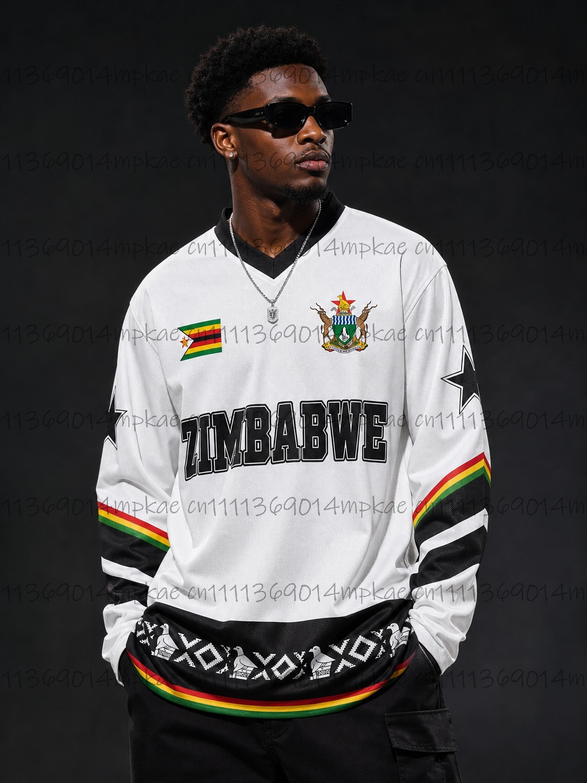 Ethnic Style - Herfst Zimbabwe Etnische Streetstyle Geprinte Heren
