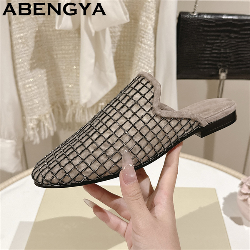 Glanzende kant mesh ronde teen - Ethnic Fashion For Women recensie en prijs