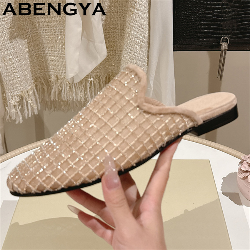 Glanzende kant mesh ronde teen - Ethnic Fashion For Women recensie en prijs