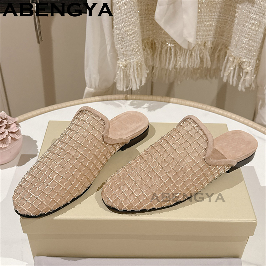 Glanzende kant mesh ronde teen - Ethnic Fashion For Women recensie en prijs