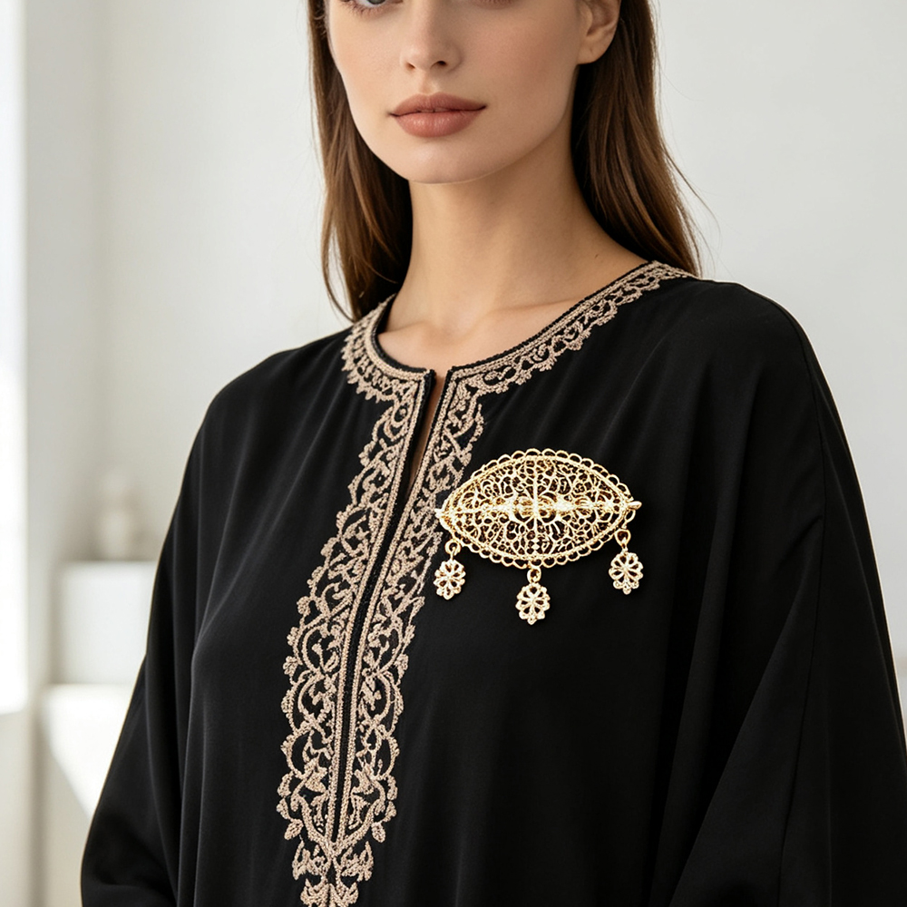 Chique Arabische vrouwenbroche - Ethnic Chic Fashion recensie en prijs