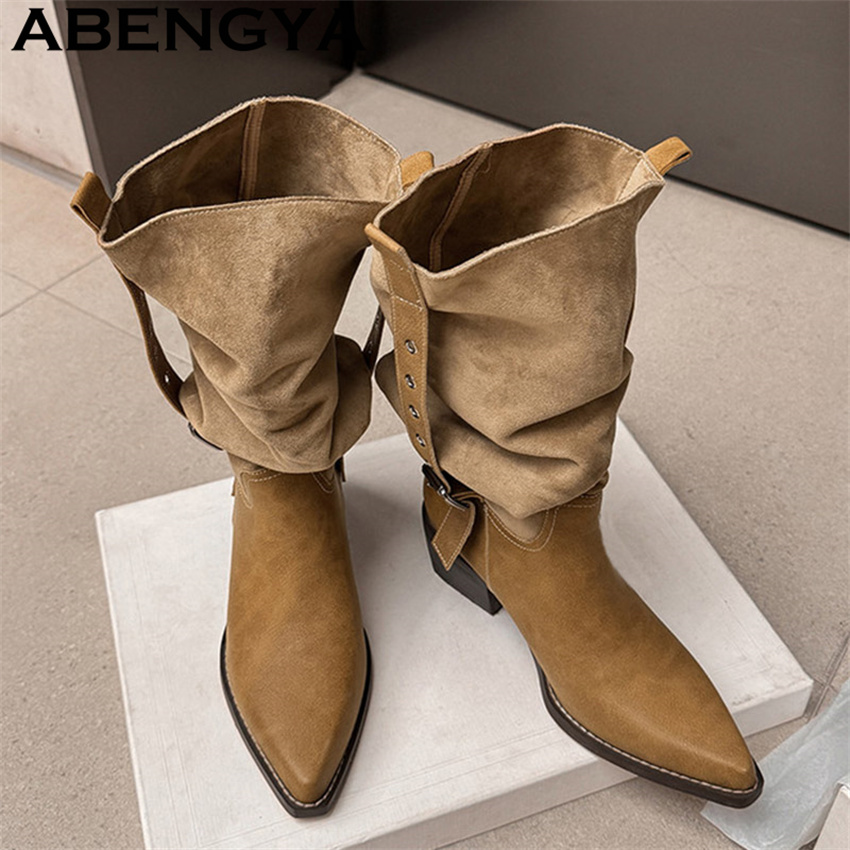 2026 Nieuwe Western Cowboy Kni - Ethnic Fashion For Women recensie en prijs