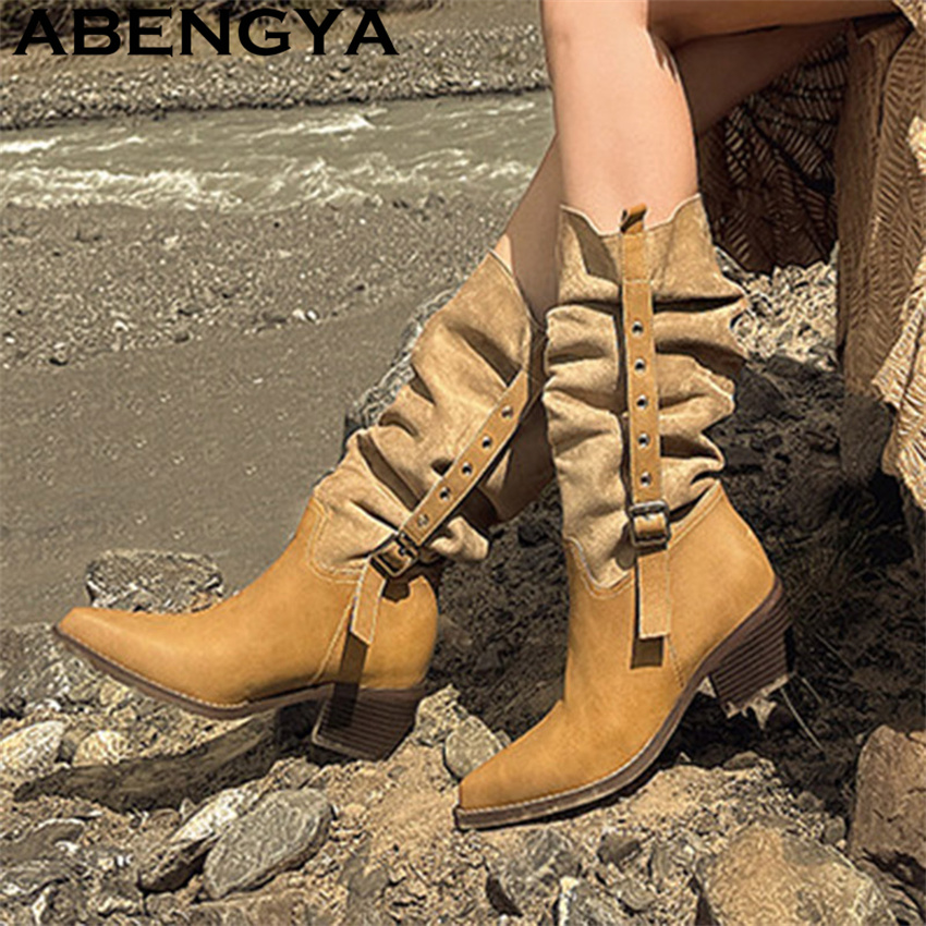 2026 Nieuwe Western Cowboy Kni - Ethnic Fashion For Women recensie en prijs