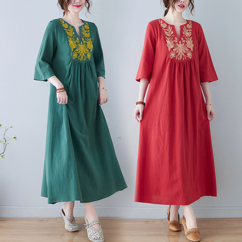 Nieuwe etnische stijl losse di - Ethnic Fashion Dress recensie en prijs