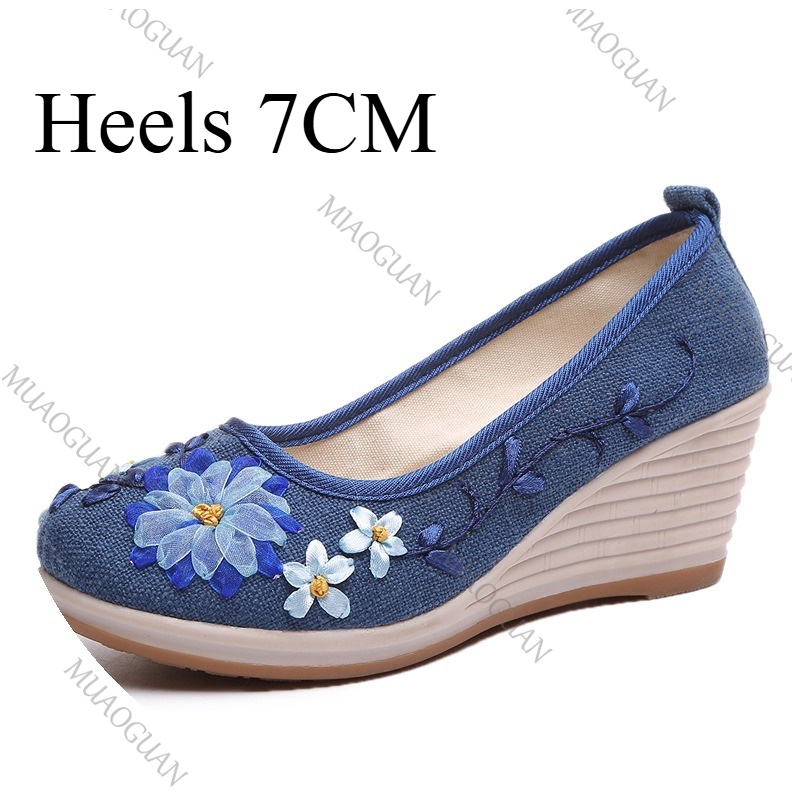 Geborduurde dames comfort wedg - Ethnic Fashion For Women recensie en prijs