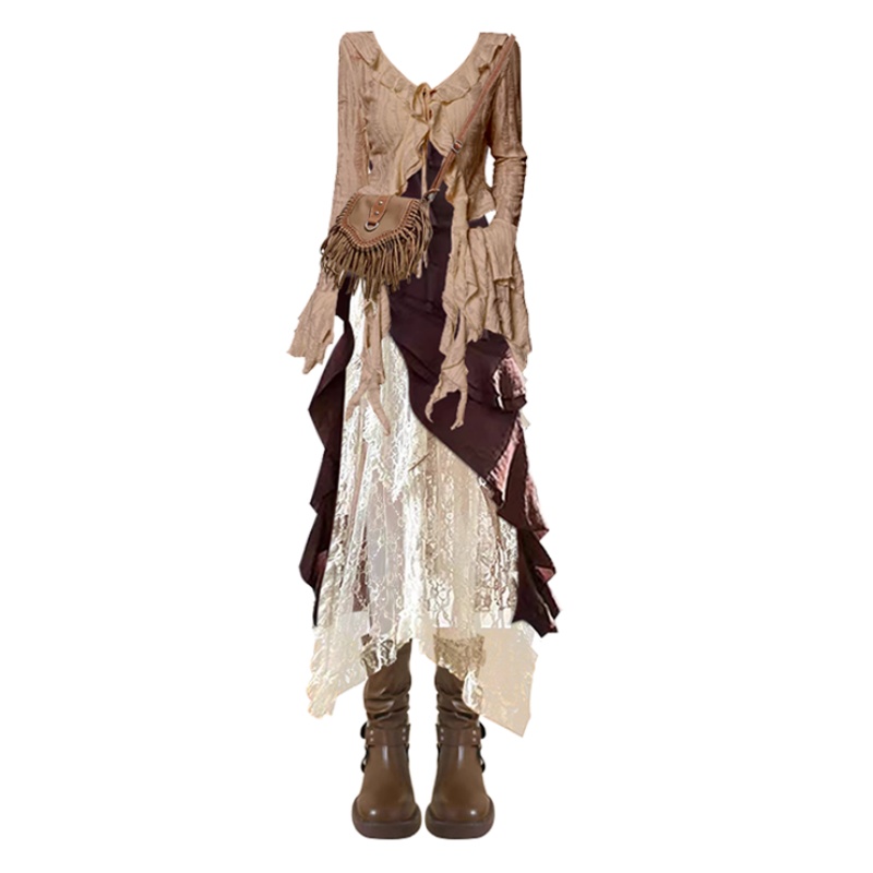 Herfst Nieuwe Onregelmatige Sl - Ethnic Fashion Dress recensie en prijs