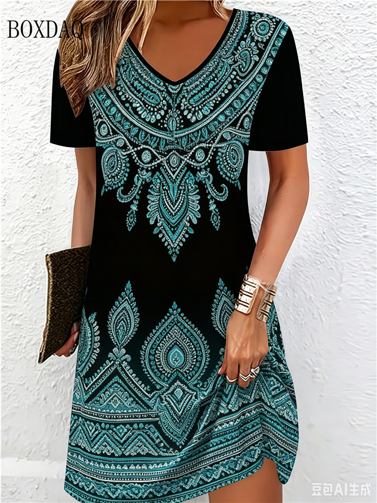 Vintage Etnische 3D Geprinte J - Ethnic Fashion Dress recensie en prijs