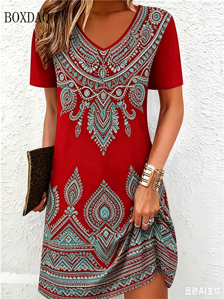 Vintage Etnische 3D Geprinte J - Ethnic Fashion Dress recensie en prijs