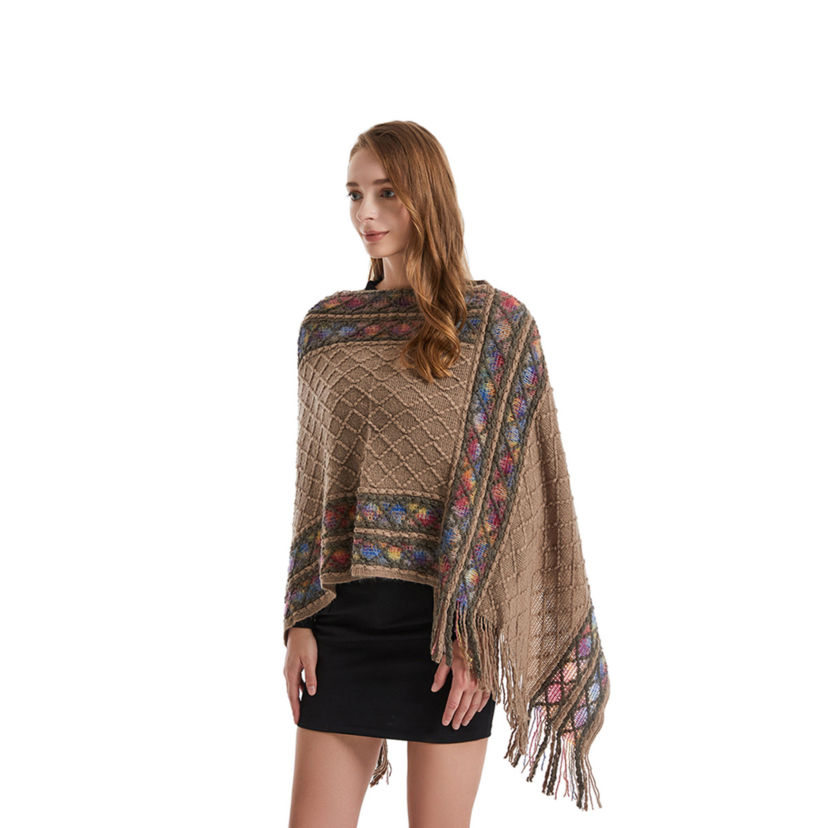 Dames lente herfst poncho unie - Ethnic Fashion For Ladies recensie en prijs